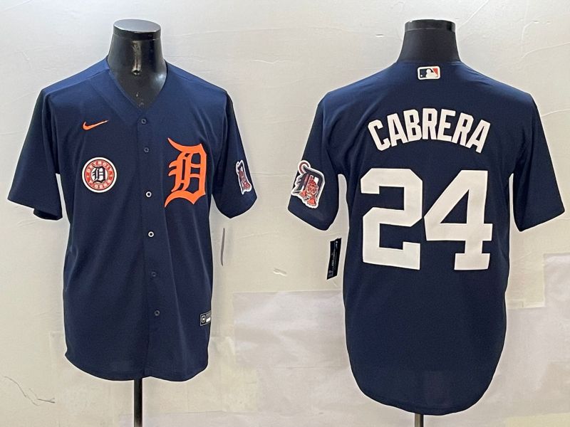 Men Detroit Tigers #24 Cabrera Drak Blue Game 2025 Nike MLB Jersey style 3115->nfl jacket->Sports Accessory